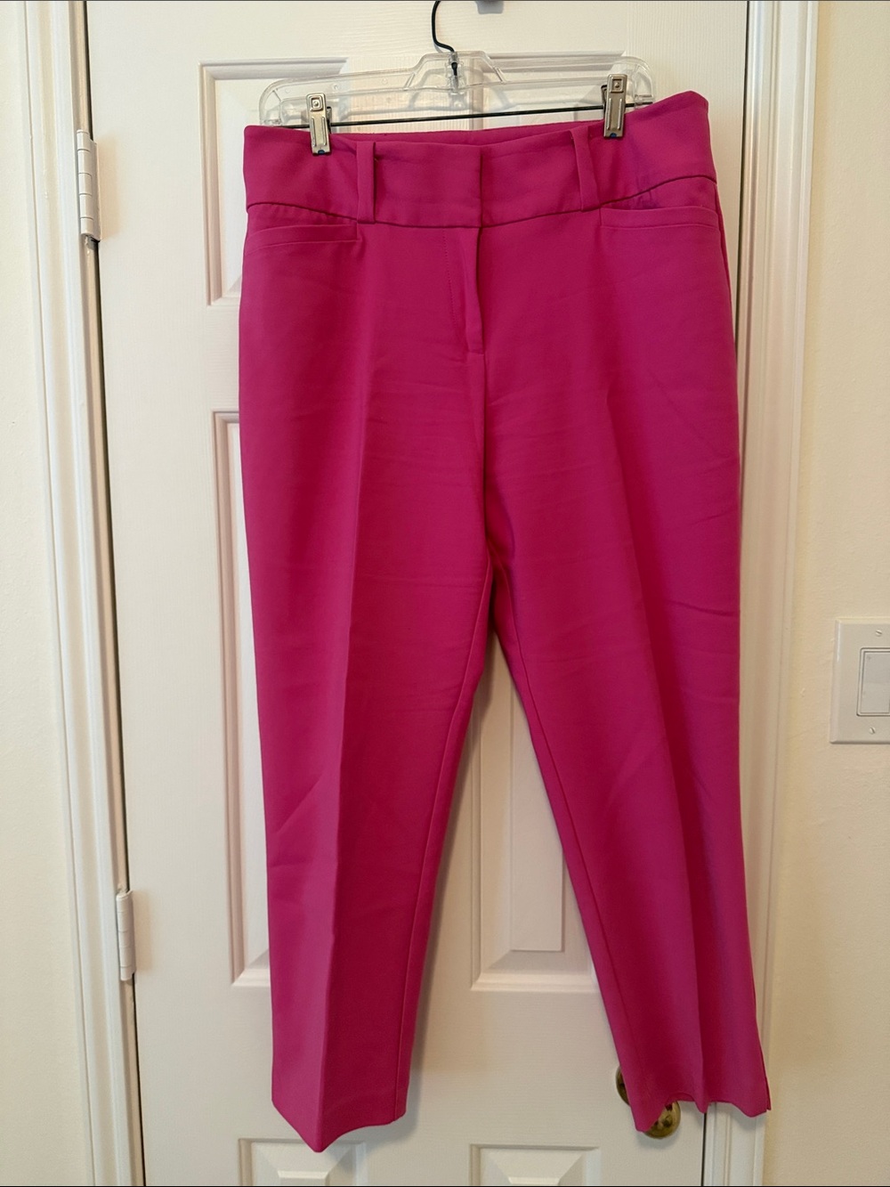 New York & Company Straight-Leg Pants in Bright Fuchsia
